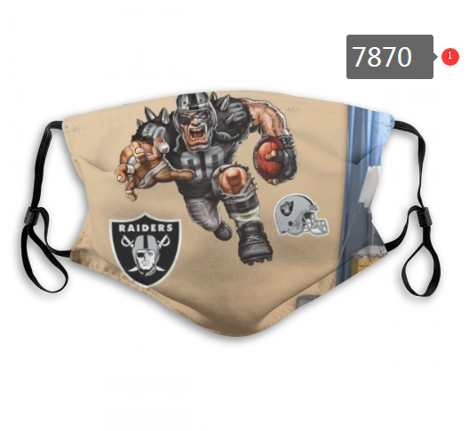 NFL 2020 Oakland Raiders #19 Dust mask with filter->nfl dust mask->Sports Accessory